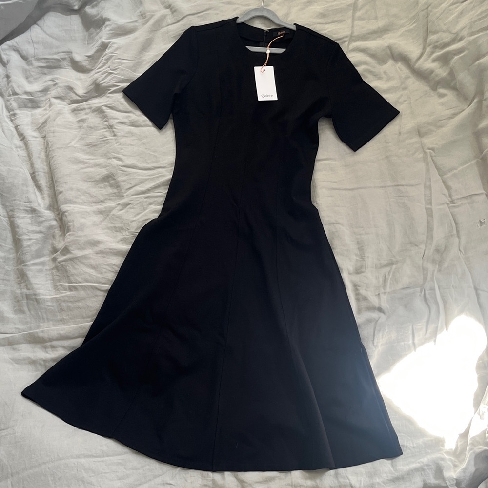 NWT Quince Ponte Fit and Flare Dress